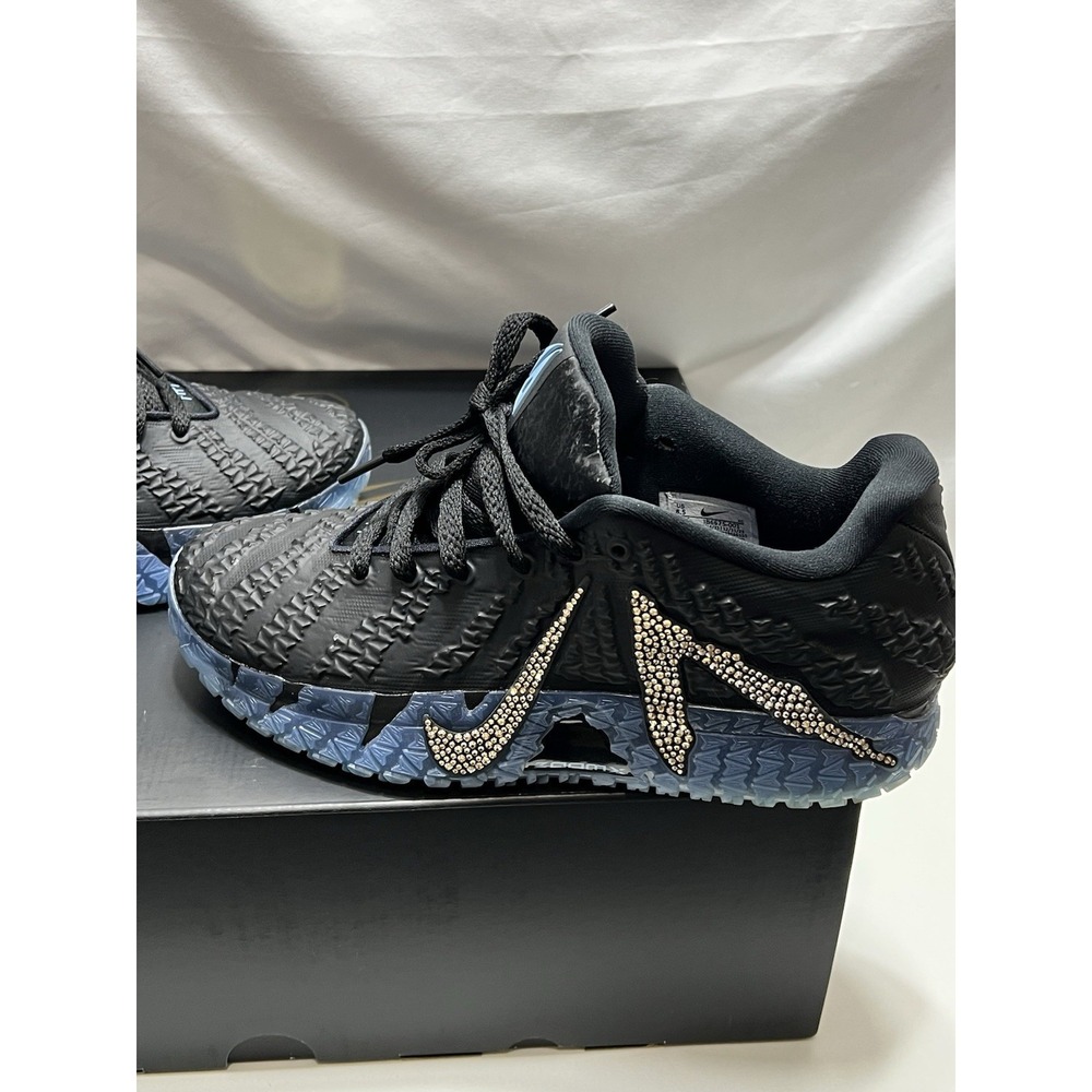Nike x Swarovski Ja 3 EP Basketball Shoes Mens Black Blue IB6674-001 Size 8.5